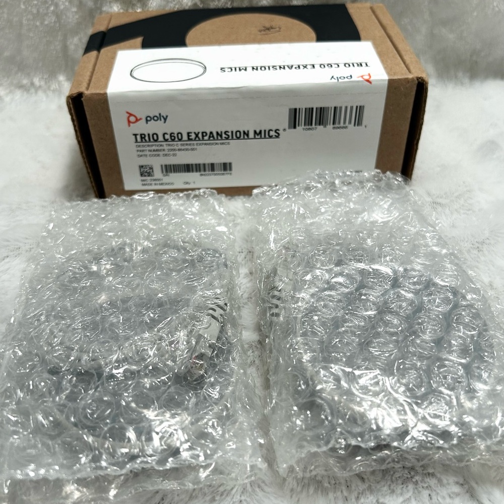NEW PAIR OF POLY TRIO C60 EXPANSION MICROPHONES 2200-86430-001